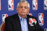 NEW YORK, NY - JUNE 30:  Commissioner of the NBA, David Stern announces that a lockout will go ahead as NBA labor negotiations break down at Omni Hotel on June 30, 2011 in New York City. The NBA has locked out the players after they were unable to reach a new collective bargaining agreement (CBA). The current CBA is due to expire tonight at midnight.    (Photo by Neilson Barnard/Getty Images)