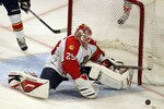 CHICAGO, IL - MARCH 23: Tomas Vokoun #29 of the Florida Panthers makes a save against the Chicago Blackhawks at the United Center on March 23, 2011 in Chicago, Illinois. The Blackhawks defeaeted the Panthers 4-0. (Photo by Jonathan Daniel/Getty Images)