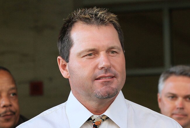 WASHINGTON - AUGUST 30:  Baseball pitching star Roger Clemens walks out of the U.S. District Court after his arraignment, on August 30, 2010 in Washington, DC. Clemens who plead not-guilty was charged with making false statements, perjury and obstructing Congress when he testified in a February 2008 inquiry by the House Oversight and Government Affairs Committee on his alleged use of performance enhancing drugs. (Photo by Mark Wilson/Getty Images)