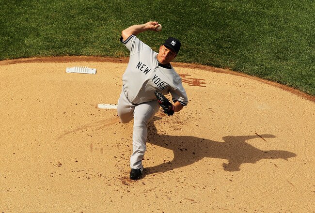 NEW YORK, NY - JULY 02:  Bartolo Colon #40 of the New York Yankees pitches against the New York Mets during their game on July 2, 2011 at Citi Field in the Flushing neighborhood of the Queens borough of New York City.  (Photo by Al Bello/Getty Images)