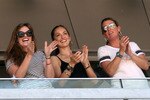 NEW YORK, NY - JULY 09:  Minka Kelly (C) cheers after a hit by Derek Jeter #2 of the New York Yankees against the Tampa Bay Rays at Yankee Stadium on July 9, 2011 in the Bronx borough of New York City.  (Photo by Nick Laham/Getty Images)