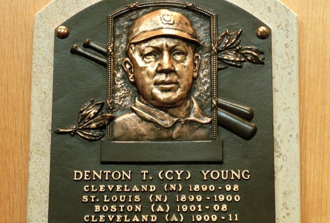 24 Jul 2000:  A general view of the plaque dedicated to Denton T. 'Cy' Young at the Baseball Hall of Fame in Cooperstown, New York.Mandatory Credit: Ezra O. Shaw  /Allsport