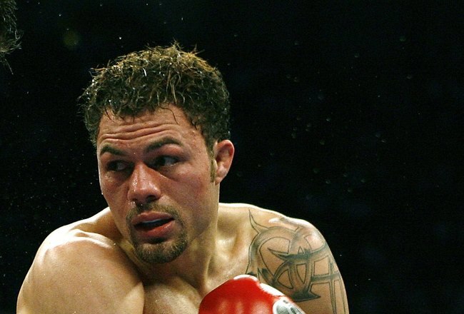 ATLANTIC CITY, NJ  - APRIL 12: Antonio Margarito (L) throws a punch during his IBF World Welterweight Title bout against Kermit Cintron at Boardwalk Hall on April 12, 2008 in Atlantic City, New Jersey. (Photo by Jeff Zelevansky/Getty Images)