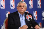 NEW YORK, NY - JUNE 30:  Commissioner of the NBA, David Stern announces that a lockout will go ahead as NBA labor negotiations break down at Omni Hotel on June 30, 2011 in New York City. The NBA has locked out the players after they were unable to reach a new collective bargaining agreement (CBA). The current CBA is due to expire tonight at midnight.    (Photo by Neilson Barnard/Getty Images)