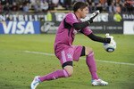 SANTA CLARA, CA - JULY 12: David Bingham #1 of the San Jose Earthquakes makes a save against West Bromwich Albion from the English Premier League during a friendly soccer game at Buck Shaw Stadium on July 12, 2011 in Santa Clara, California. (Photo by Thearon W. Henderson/Getty Images)