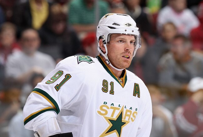GLENDALE, AZ - MARCH 29:  Brad Richards #91 of the Dallas Stars during the NHL game against the Phoenix Coyotes at Jobing.com Arena on March 29, 2011 in Glendale, Arizona.  The Coyotes defeated the Stars 2-1 in an overtime shoot out.  (Photo by Christian Petersen/Getty Images)
