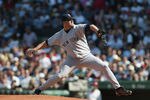 BOSTON - AUGUST 31:  Roger Clemens #22 of the New York Yankees pitches against the Boston Red Sox on August 31, 2003 at Fenway Park in Boston, Massachusetts.  The Yankees defeated the Red Sox 8-4. (Photo by Rick Stewart/Getty Images)