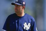 19 Mar 1999:  Infielder Luis Sojo #19 of the New York Yankees looking on during the Spring Training game against the Tampa Bay Devil Rays at the Al Lang Stadium in St. Peterburg, Florida. The Yankees defeated the Devil Rays 10-5. Mandatory Credit: Vincent Laforet  /Allsport