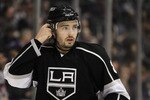 LOS ANGELES, CA - APRIL 02:  Drew Doughty #8 of the Los Angeles Kings looks on against the Dallas Stars at Staples Center on April 2, 2011 in Los Angeles, California.  (Photo by Jeff Gross/Getty Images)