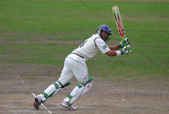 NOTTINGHAM, ENGLAND - SEPTEMBER 09:  Yorkshire batsman Jacques Rudolph picks up some runs during day three of the LV County Championship division one match between Nottinghamshire and Yorkshire at Trent Bridge on September 9, 2010 in Nottingham, England.  (Photo by Stu Forster/Getty Images)