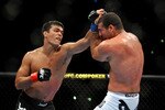 LOS ANGELES, CA - OCTOBER 24:  UFC Light Heavyweight Champion Lyoto Machida (R) battles with UFC Light Heavyweight challenger Mauricio Rua (L) during their title fight at UFC 104 at Staples Center on October 24, 2009 in Los Angeles, California. (Photo by Jon Kopaloff/Getty Images)