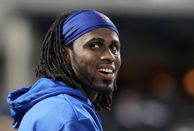 NEW YORK, NY - JULY 15:  Injured Jose Reyes #7 of the New York Mets looks on against the Philadelphia Phillies at Citi Field on July 15, 2011 in the Flushing neighborhood of the Queens borough of New York City.  (Photo by Jim McIsaac/Getty Images)