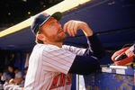 1989:  Bert Blyleven of the Minnesota Twins stands in the dugout during a game in the 1989 season.  (Photo by: Jonathan Daniel/Getty Images)