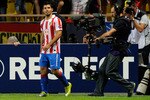 MONACO - AUGUST 27:  Sergio Aguero of Atletico celebates after scoring his team's second goal during the UEFA Super Cup match between Inter Milan and Atletico Madrid at Louis II Stadium on August 27, 2010 in Monaco, Monaco.  (Photo by Claudio Villa/Getty Images)