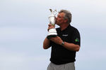 SANDWICH, ENGLAND - JULY 17:  Darren Clarke of Northern Ireland kisses the Claret Jug following his victory at the end of the final round of The 140th Open Championship at Royal St George's on July 17, 2011 in Sandwich, England.  (Photo by Streeter Lecka/Getty Images)