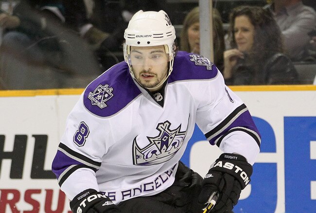 SAN JOSE, CA - APRIL 23:  Drew Doughty #8 of the Los Angeles Kings in action during their game against the San Jose Sharks in game five of the Western Conference Quarterfinals during the 2011 NHL Stanley Cup Playoffs at HP Pavilion on April 23, 2011 in San Jose, California.  (Photo by Ezra Shaw/Getty Images)