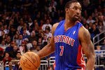 ORLANDO, FL - JANUARY 24:  Ben Gordon #7 of the Detroit Pistons sets up a play during the game against the Orlando Magic at Amway Arena on January 24, 2011 in Orlando, Florida.  NOTE TO USER: User expressly acknowledges and agrees that, by downloading and or using this Photograph, user is consenting to the terms and conditions of the Getty Images License Agreement.  (Photo by Sam Greenwood/Getty Images)