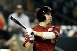 PHOENIX, AZ - JULY 10:  U.S. Futures All-Star Jason Kipnis #9 of the Cleveland Indians hits a first inning home run during the 2011 XM All-Star Futures Game at Chase Field on July 10, 2011 in Phoenix, Arizona.  (Photo by Christian Petersen/Getty Images)