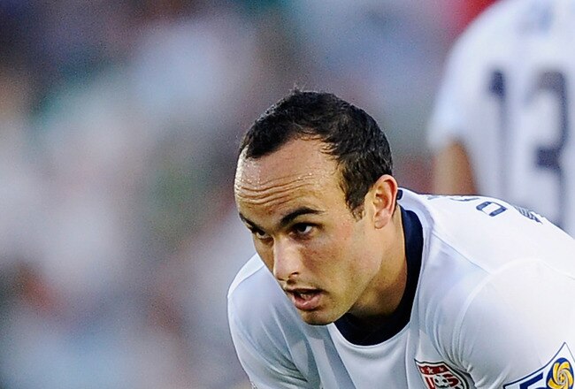 PASADENA, CA - JUNE 25:  Landon Donovan #10 of United States reacts after a loss to Mexico during the 2011 CONCACAF Gold Cup Championship at the Rose Bowl on June 25, 2011 in Pasadena, California.  (Photo by Kevork Djansezian/Getty Images)
