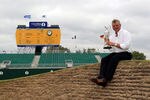 SANDWICH, ENGLAND - JULY 18:  Darren Clarke of Northern Ireland poses with the Claret Jug on the 18th green following his victory in The 140th Open Championship at Royal St George's on July 18, 2011 in Sandwich, England.  (Photo by Streeter Lecka/Getty Images)