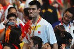 BEIJING - AUGUST 24:  Basketball player Yao Ming of China looks on during the Closing Ceremony for the Beijing 2008 Olympic Games at the National Stadium on August 24, 2008 in Beijing, China.  (Photo by Stu Forster/Getty Images)