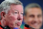 LONDON, ENGLAND - MAY 27:  In this UEFA handout image Manager Alex Ferguson smiles during the Manchester United press conference ahead of the UEFA Champions League Final against FC Barcelona at Wembley Stadium on May 27, 2011 in London, England.  (Photo by UEFA/Handout via Getty Images)