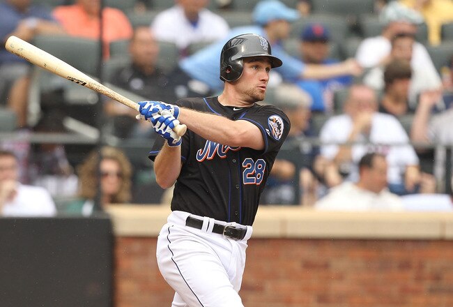 NEW YORK, NY - JULY 03:  Daniel Murphy #28 of the New York Mets  in action against the New York Yankees during their game on July 3, 2011 at Citi Field in the Flushing neighborhood of the Queens borough of New York City.  (Photo by Al Bello/Getty Images)