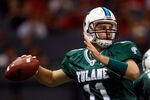 NEW ORLEANS - SEPTEMBER 11:  Ryan Griffin #11 of the Tulane Green Wave passes the ball against the Ole Miss Rebels at the Louisiana Superdome on September 11, 2010 in New Orleans, Louisiana.  (Photo by Chris Graythen/Getty Images)