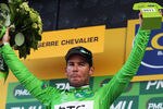 GALIBIER, FRANCE - JULY 21:  Mark Cavendish of Great Britain and HTC Highroad retained his green points jersey after stage eighteen of the 2011 Tour de France from Pinerolo to Galibier Serre Chevalier on July 21, 2011 in Serre Chevalier, France.  (Photo by Bryn Lennon/Getty Images)