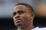 SAN DIEGO - DECEMBER 05:  Nnamdi Asomugha #21 the Oakland Raiders looks on from the sideline against the San Diego Chargers at Qualcomm Stadium on December 5, 2010 in San Diego, California. The Raiders defeated the Chargers 28-13.  (Photo by Jeff Gross/Getty Images)
