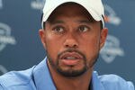 NEWTOWN SQUARE, PA - JUNE 28: Tiger Woods speaks to the media during a press conference before the AT&T National at Aronimink Golf Club on June 28, 2011 in Newtown Square, Pennsylvania. (Photo by Hunter Martin/Getty Images)