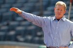 PITTSBURGH - JULY 19:  Pittsburgh Pirates GM Neal Huntington talks to reporters prior to the game against the Cincinnati Reds on July 19, 2011 at PNC Park in Pittsburgh, Pennsylvania.  (Photo by Jared Wickerham/Getty Images)