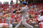 CINCINNATI, OH - JUNE 3:  Rafael Furcal #15 of the Los Angeles Dodgers makes contact with the ball against the Cincinnati Reds at Great American Ball Park on June 3, 2011 in Cincinnati, Ohio. Cincinnati defeated Los Angeles 2-1.  (Photo by Jamie Sabau/Getty Images)