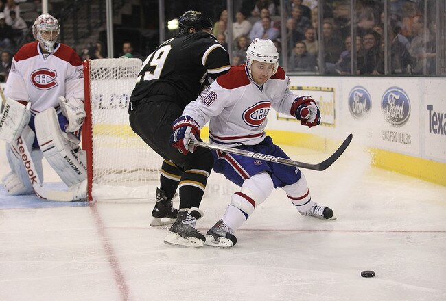 DALLAS, TX - DECEMBER 21:  Defenseman Josh Gorges #26 of the Montreal Canadiens at American Airlines Center on December 21, 2010 in Dallas, Texas.  (Photo by Ronald Martinez/Getty Images)