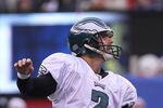 EAST RUTHERFORD, NJ - DECEMBER 19:  David Akers #2 of the Philadelphia Eagles kicks against the New York Giants at New Meadowlands Stadium on December 19, 2010 in East Rutherford, New Jersey.  (Photo by Nick Laham/Getty Images)
