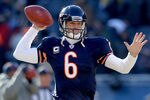 CHICAGO, IL - JANUARY 23:  Quarterback Jay Cutler #6 of the Chicago Bears warms up before taking on the Green Bay Packers in the NFC Championship Game at Soldier Field on January 23, 2011 in Chicago, Illinois.  (Photo by Andy Lyons/Getty Images)
