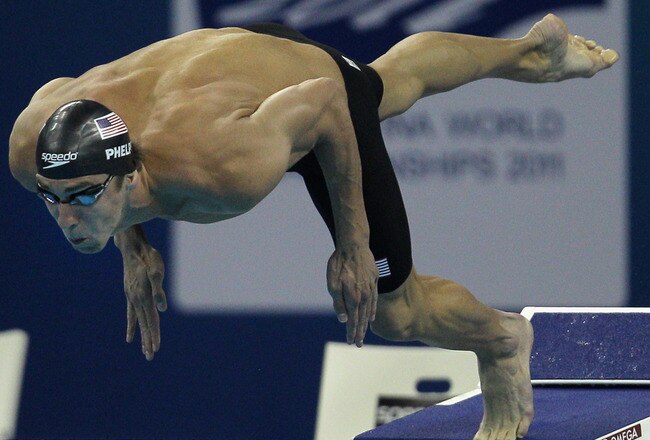 SHANGHAI, CHINA - JULY 25:  Michael Phelps of the United States competes in the second heat of the Men's 200m Freestyle semifinal during Day Ten of the 14th FINA World Championships at the Oriental Sports Center on July 25, 2011 in Shanghai, China.  (Photo by Feng Li/Getty Images)
