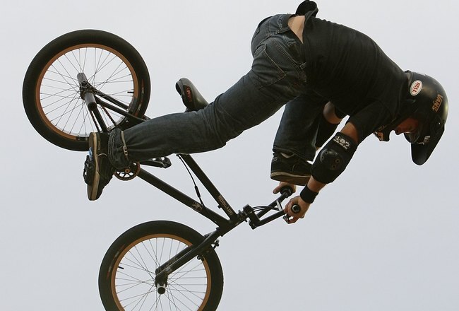 CHICAGO - JUNE 27: Dennis McCoy, of Kansas City, Missouri. performs during the BMX Vertical Final of the Nike 6.0 BMX Open on June 27, 2009 at Grant Park in Chicago, Illinois. (Photo by Jonathan Daniel/Getty Images)