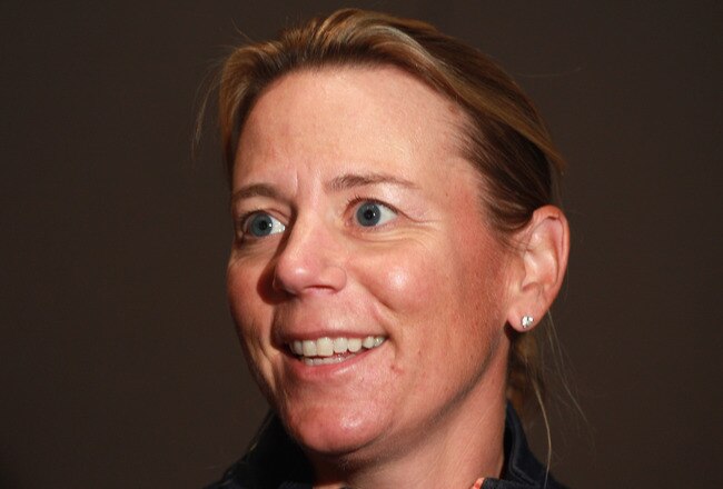 ORLANDO, FL - DECEMBER 02:  Annika Sorenstam speaks to the media during the first round of the LPGA Tour Championship at the Grand Cypress Resort on December 2, 2010 in Orlando, Florida.  (Photo by Scott Halleran/Getty Images)