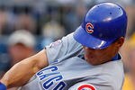 PITTSBURGH - JULY 09:  Kosuke Fukudome #1 of the Chicago Cubs hits an RBI single in the second inning against the Pittsburgh Pirates during the game on July 9, 2011 at PNC Park in Pittsburgh, Pennsylvania.  (Photo by Jared Wickerham/Getty Images)