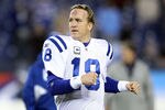 NASHVILLE, TN - DECEMBER 09:  Peyton Manning #18 of the Indianapolis Colts stretches before the NFL game against the Tennessee Titans  at LP Field on December 9, 2010 in Nashville, Tennessee.  (Photo by Andy Lyons/Getty Images)