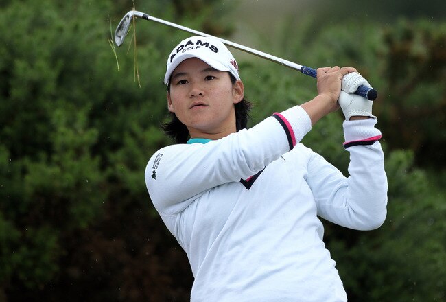 CARNOUSTIE, SCOTLAND - JULY 28:  Yani Tseng of Taiwan hits an approach shot during the first round of the 2011 Ricoh Women's British Open at Carnoustie on July 28, 2011 in Carnoustie, Scotland.  (Photo by Warren Little/Getty Images)