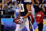 SAN DIEGO - NOVEMBER 22: Wide receiver Malcolm Floyd #80 of the San Diego Chargers after scoring a touchdown against  the Denver Broncos at Qualcomm Stadium on November 22, 2010 in San Diego, California.  Chargers defeated the Broncos, 35-14.  (Photo by Kevork Djansezian/Getty Images)