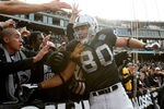 OAKLAND, CA - NOVEMBER 22:  Zach Miller #80 of the Oakland Raiders celebrates after scoring a touchdown in the second quarter against the Cincinnati Bengals during an NFL game at Oakland-Alameda County Coliseum on November 22, 2009 in Oakland, California.  (Photo by Jed Jacobsohn/Getty Images)