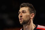 DENVER, CO - MARCH 21:  Andrea Bargnani #7 of the Toronto Raptors looks on during a break in the action against the Denver Nuggets at the Pepsi Center on March 21, 2011 in Denver, Colorado. The Nuggets defeated the Raptors 123-90. NOTE TO USER: User expressly acknowledges and agrees that, by downloading and or using this photograph, User is consenting to the terms and conditions of the Getty Images License Agreement.  (Photo by Doug Pensinger/Getty Images)