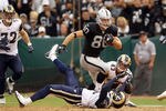 OAKLAND, CA - SEPTEMBER 19:  Zach Miller #80 of the Oakland Raiders in action during their game against the St. Louis Rams at the Oakland-Alameda County Coliseum on September 19, 2010 in Oakland, California.  (Photo by Ezra Shaw/Getty Images)
