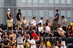 PITTSBURGH - AUGUST 02:  Fans watch a home run ball hit by Tyler Colvin #21 of the Chicago Cubs fly over the right field wall and into the Ohio River during the game against the Pittsburgh Pirates on August 2, 2011 at PNC Park in Pittsburgh, Pennsylvania.  (Photo by Jared Wickerham/Getty Images)