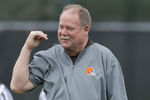BEREA, OH - MAY 01:  Team president Mike Holmgren of the Cleveland Browns looks on during rookie mini camp at the Cleveland Browns Training and Administrative Complex on May 1, 2010 in Berea, Ohio.  (Photo by Gregory Shamus/Getty Images)