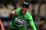 PARIS, FRANCE - JULY 24:  Mark Cavendish of team HTC takes part n a victory parade after winning the green points jersey after the twenty first and final stage of Le Tour de France 2011, from Creteil to the Champs-Elysees in Paris on July 24, 2011 in Paris, France.  (Photo by Michael Steele/Getty Images)