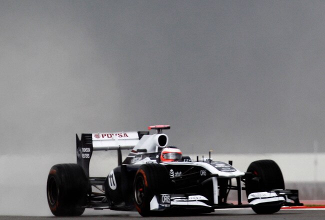 NORTHAMPTON, UNITED KINGDOM - JULY 08:  Rubens Barrichello of Brazil and Williams drives during practice for the British Formula One Grand Prix at the Silverstone Circuit on July 8, 2011 in Northampton, England.  (Photo by Paul Gilham/Getty Images)